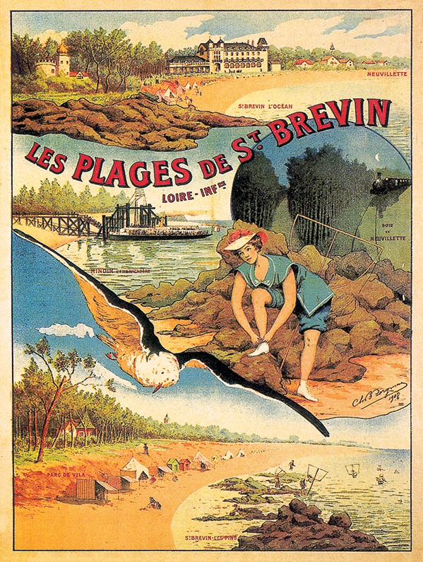 Affiche-ancienne-les-plages-de-St-Brevin-L-Inf-1